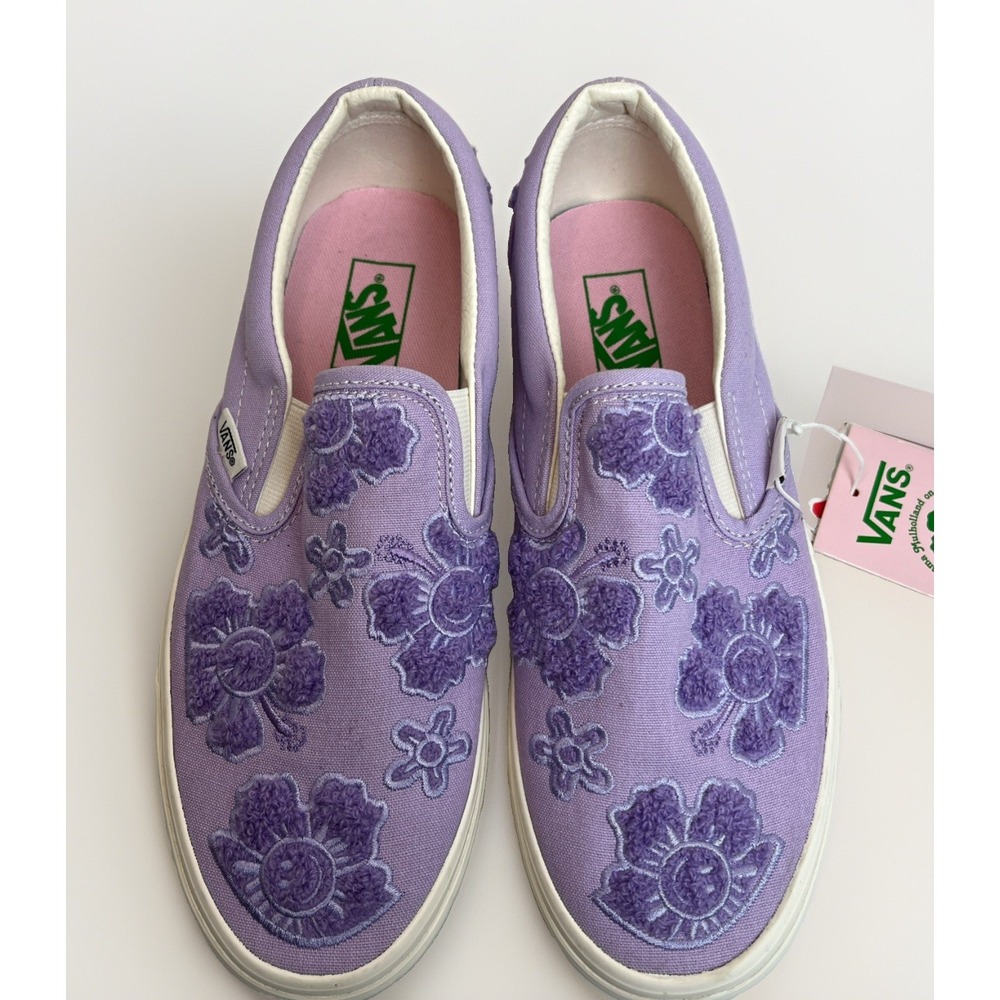 Vans NWT Classic Slip On Emma Mulholland on Holiday Sneakers Lavender Purple 8.5